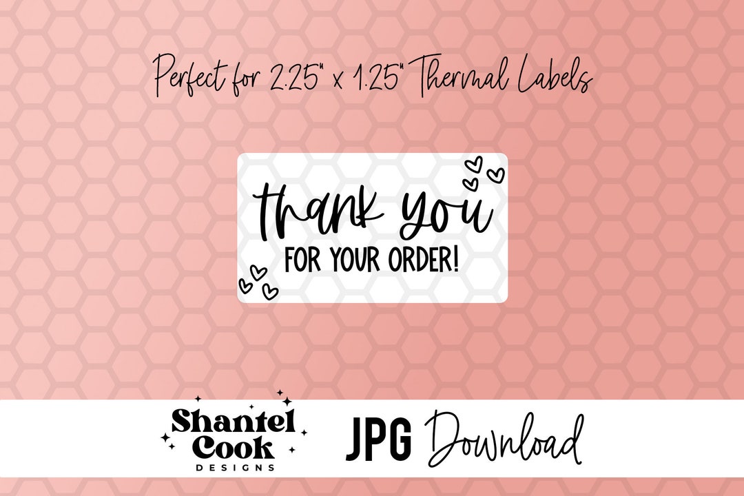 Thank You for Your Order Thermal Sticker Design, Packaging Stickers ...