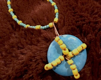 Collar Amarillo y Azul