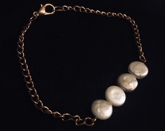 White Bead Armband