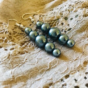 Blue Beaded Earrings