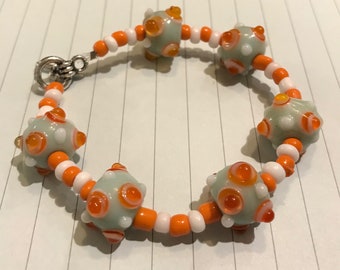 Orange & White Bracelet