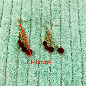 Red Beaded Earrings image 4