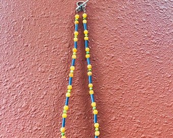 Purple Paper Bead Necklace