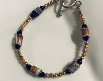 Glass & Paper Bracelet