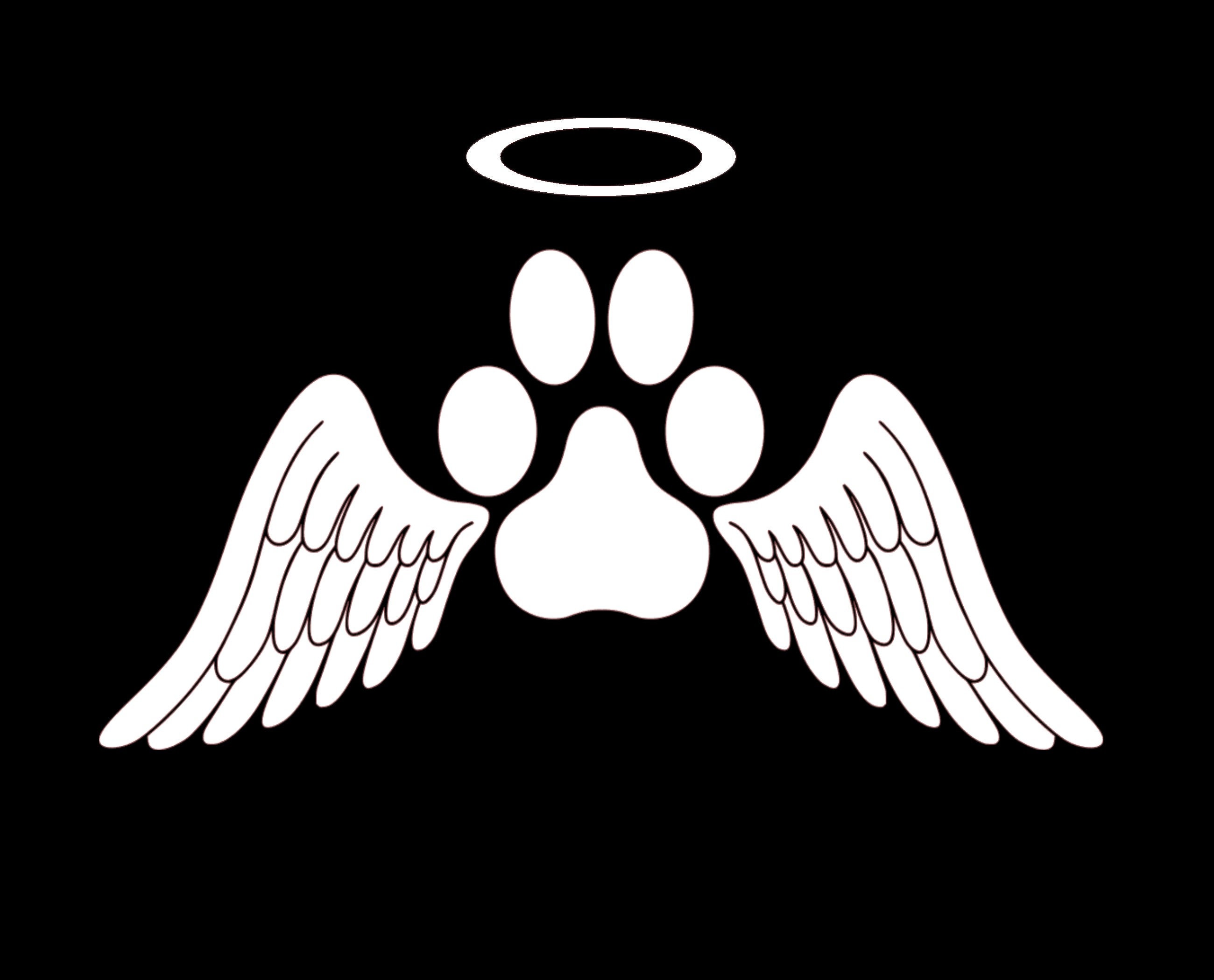 Pawprint Paw Print Angel Pet Memorial Car Window Vinyl Decal | Etsy