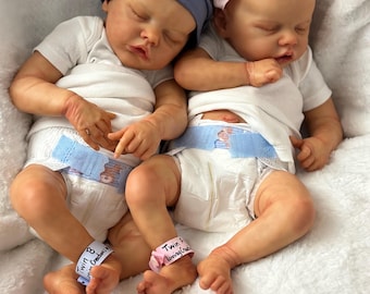Reborn Twin Dolls A & B by Bonnie Brown, COA Included