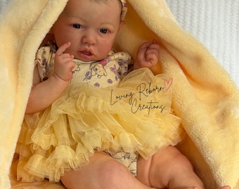 Reborn Baby Doll Saskia by Bonnie Brown, Weighted Cloth Body, Magnetic Pacifier