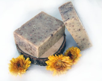 Jabón de cáñamo y pachulí / 2 pastillas / Jabones artesanales de leche de cabra, ecológicos