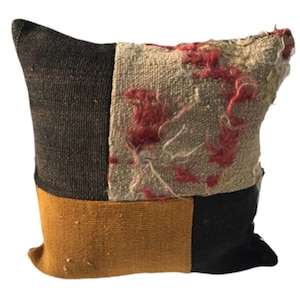 Vintage Kilim Pillow, Sofa Pillow, Living Room Decoration, Handwoven, Decorative, Turkish Kilim Color Cushion Cover Pillow, 18x18 ınches