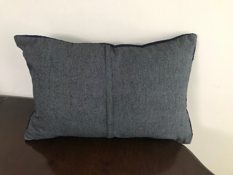 16x24 inches hemp Pillow Handwoven Pillows Navy blue Lumbar Pillow hemp Cushion Cover sofa Pillow Living Room Decoration Pillow case