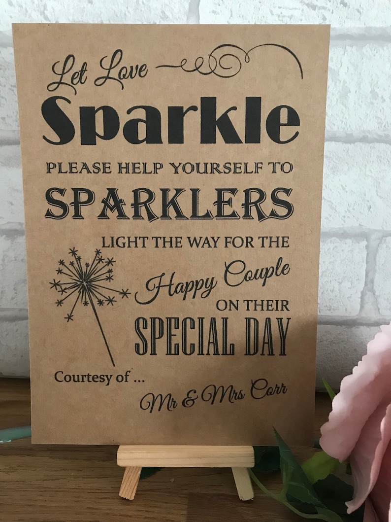 Cadeau Personnalisé /& CARTES TABLEAU signe Post mariage Recyclé Kraft Carte Rustique A5