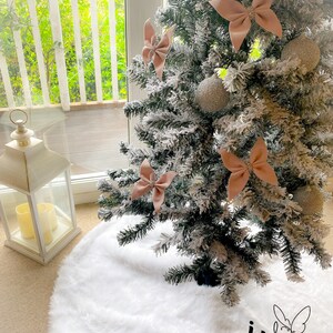 Blush Pink Velvet Christmas Tree Bows - Christmas Tree Butterflies Bows ...