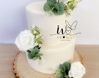 Cake Flowers - Wedding Cake Flowers - Cake Topper - White - Christening / Birthday cake decoration