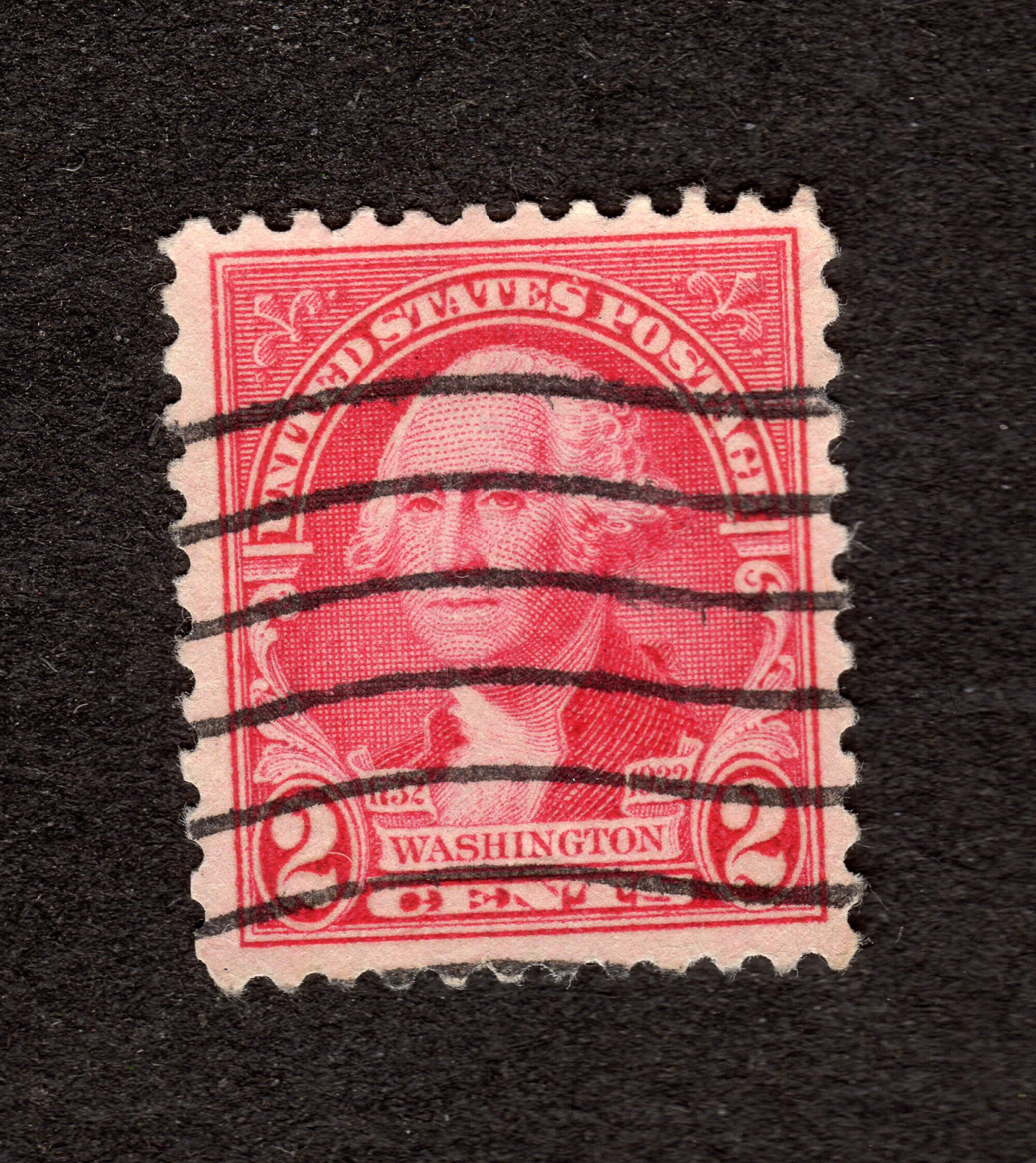US Postage Stamp 2 Cent Washington 707 1932 Carmine Rose Etsy