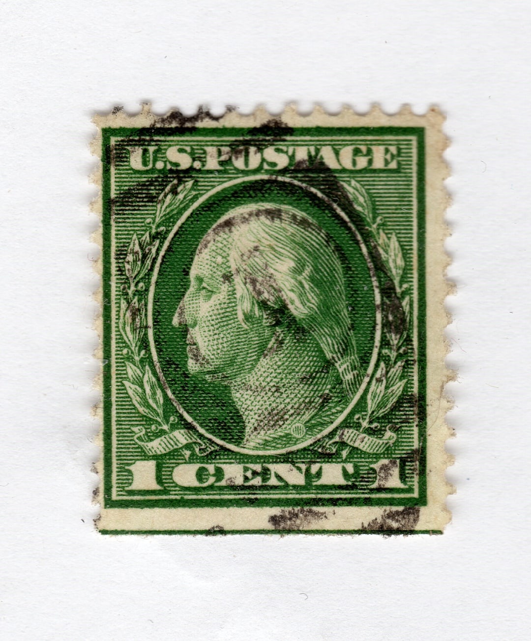 US Stamps Value Scott Catalog #405 - 1912 1c Washington Perf 12