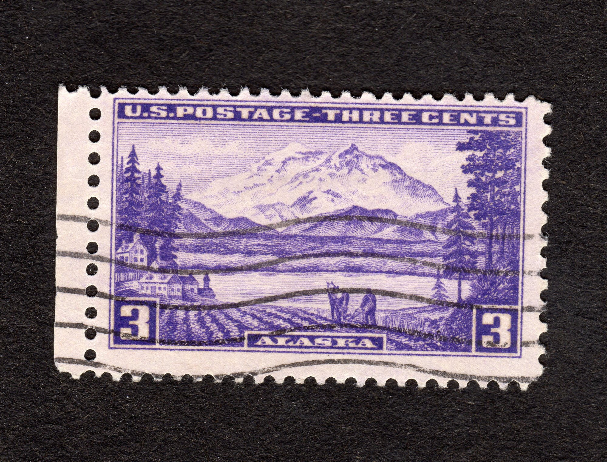 3c Alaska 800 US Postage Stamp 1937 Used Etsy