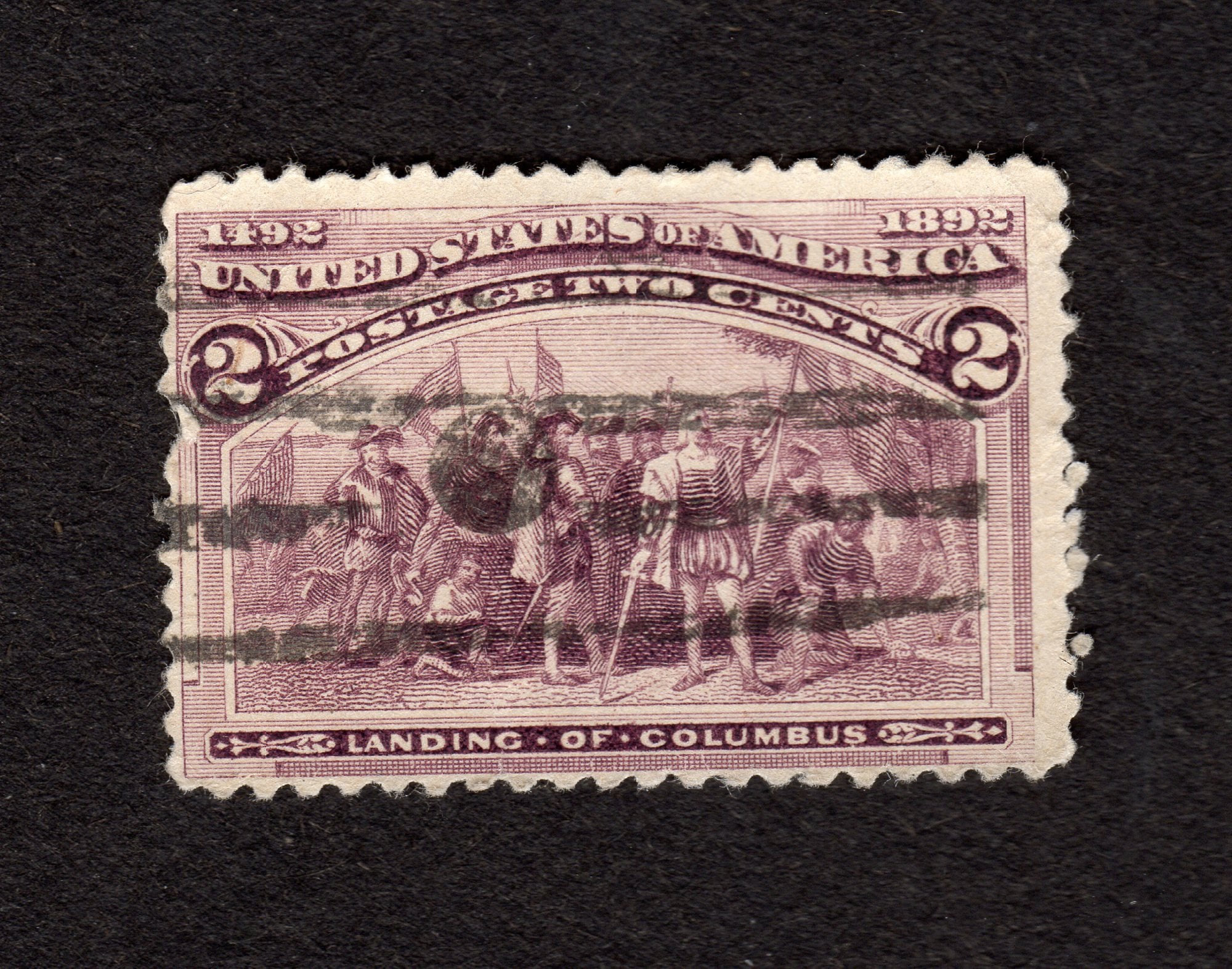 US Postage Stamp 2 Cent Landing of Columbus 14921892 Used/canceled Etsy