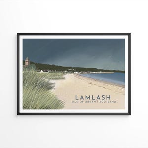 Lamlash, Isle of Arran, Travel Poster - A5, A4, A3, A2, A1 - Print only or Framed