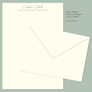 Personalised Signature Design Stationery Set: Notepaper & Envelopes