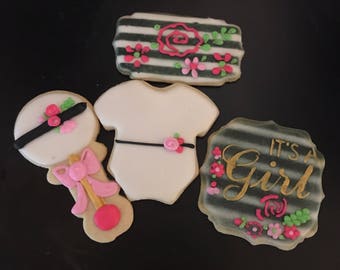 Kate spade baby shower cookies