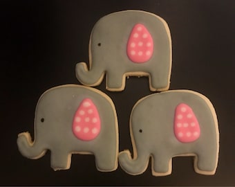 Baby elephant cookies
