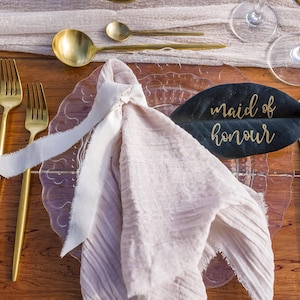 Rustic 13inch Set 4 Wedding gauze frayed edges napkins Hand dyed farm cottage wedding table linens Cotton gauze cheesecloth boho napkins