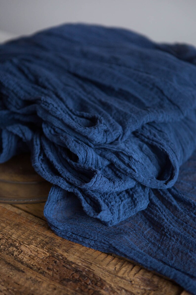 Navy blue wedding Centerpieces Gauze Runner Cheese cloth table Etsy