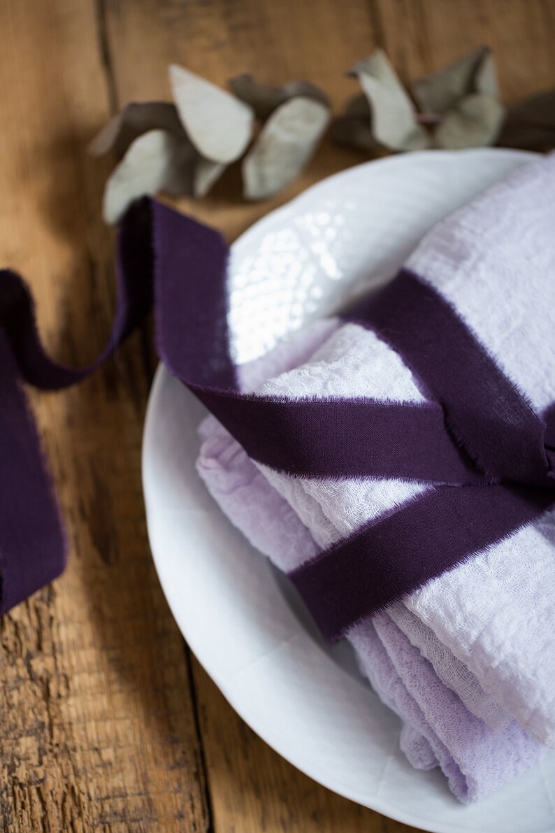 Greenery ribbon 1 Hand dyed Cotton bridal bouquet green Etsy