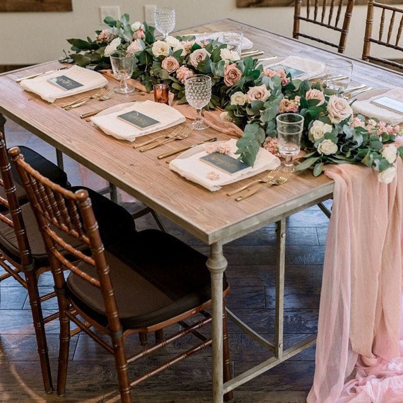 Gauze Table Runner Beach Wedding Centerpiece Gauze Runner Etsy