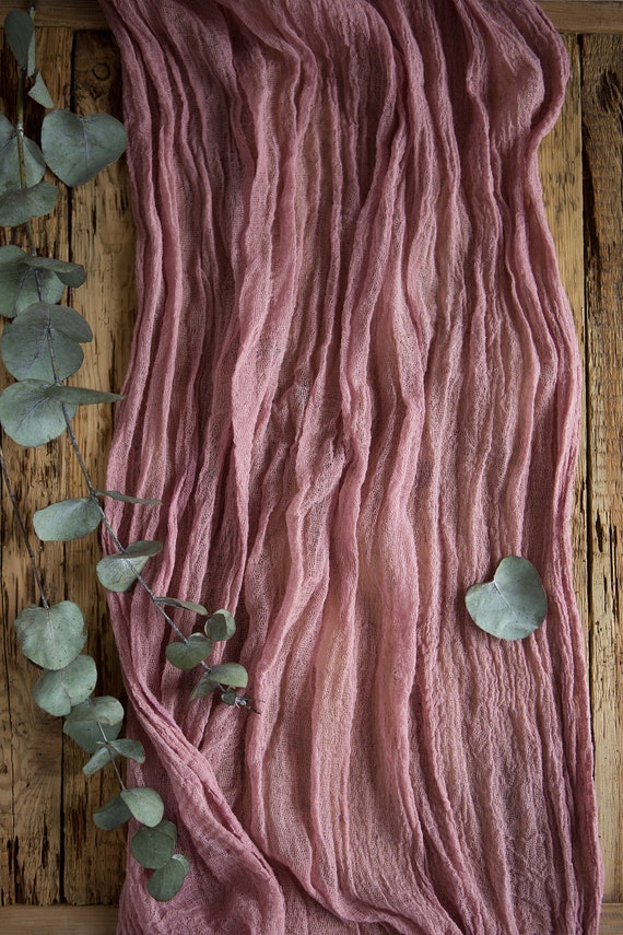 Wedding Table Runner Gauze Fabric Rustic Table Cloth Farm Etsy