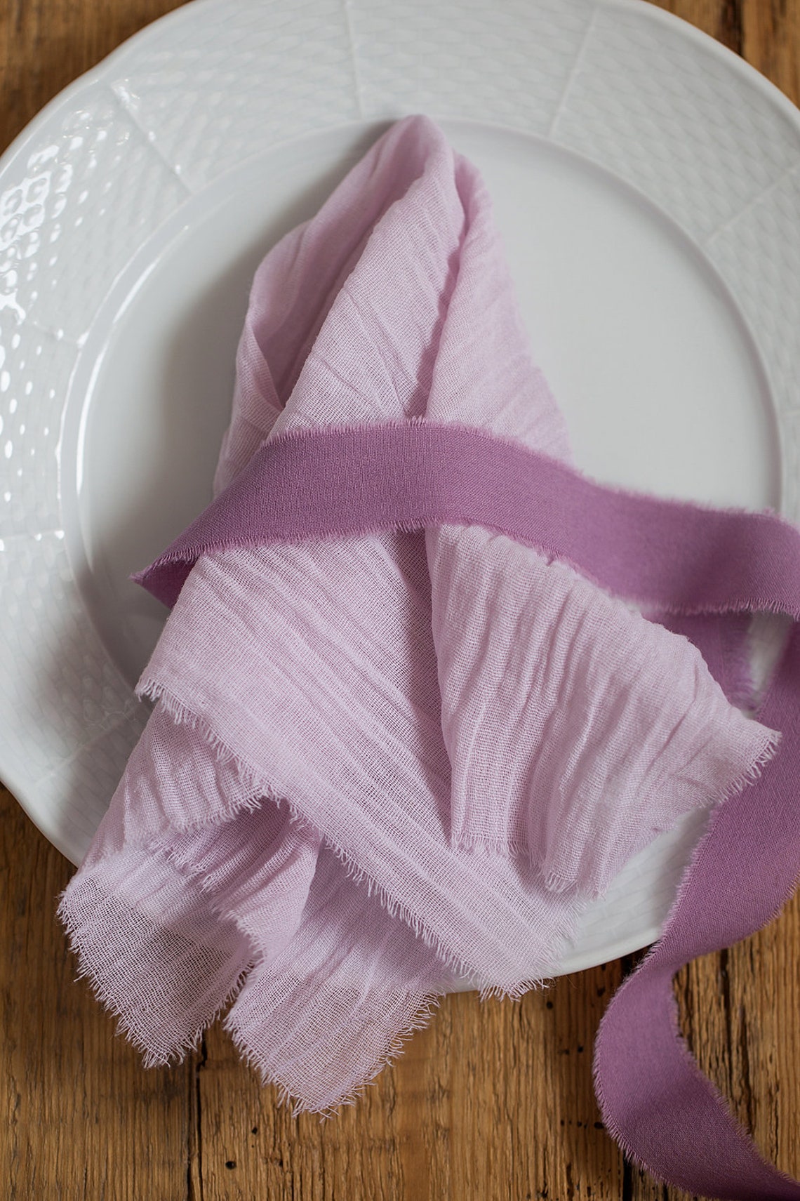 Peach Wedding Cheesecloth Napkins Boho Napkins Set 4 Farm Etsy