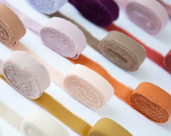 Handgefärbtes Baumwollband mit Fransen, seidige Struktur für Schreibwaren, Bauchband, Eventdekor