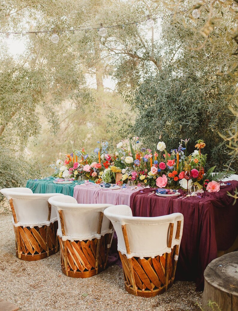 Boho Wedding Gauze Table Runner Cheesecloth Table Etsy