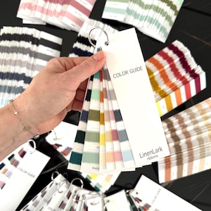 COLOR GUIDE: 36 colors hand-dyed ribbon palette for Wedding planers, Stationary designers, 1/2” swatches