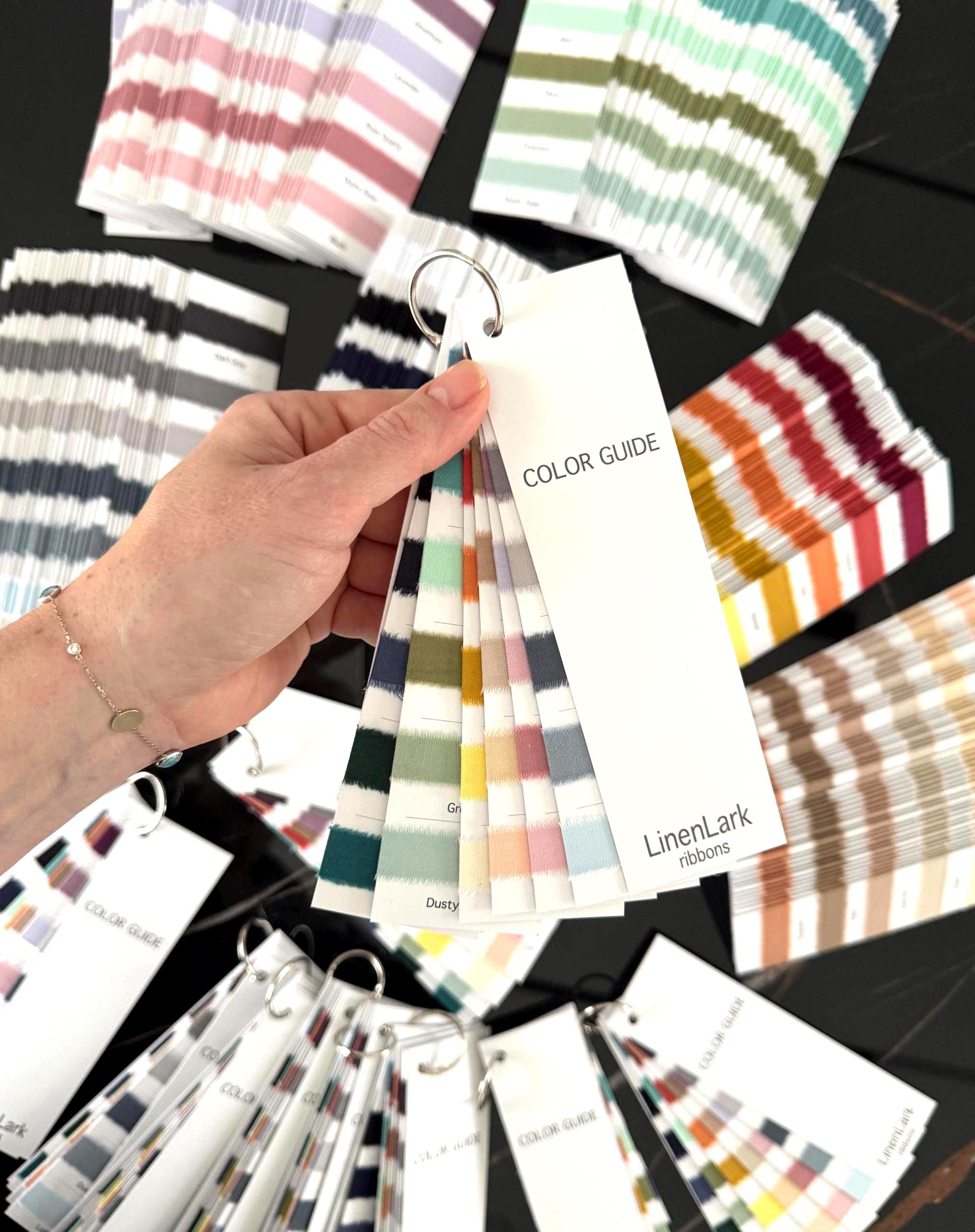 Planer Color COLOR GUIDE: 36 Colors Hand-dyed Ribbon Palette for Wedding Planers ...