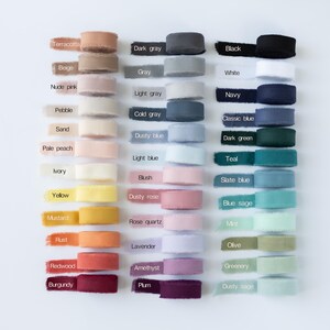 Black raw frayed edge cotton ribbon: for decorations, invitation, Memorial sign, Hand-dyed Vegan wrapping image 11