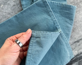 Slate Blue cloth dinner Napkins Set 4: Hand-dyed cotton Rustic kitchen linens, Housewarming gift