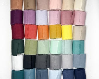 100% BAUMWOLLE Band: 5 Meter Hand gerissene Fransen Kanten Stoffstreifen für Brautstrauß wickeln, Dekorationen