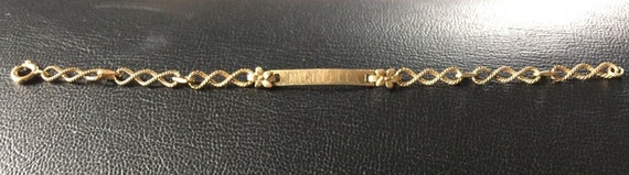 Vintage Signed BAR 5" Baby ID (Michelle) Bracelet… - image 5