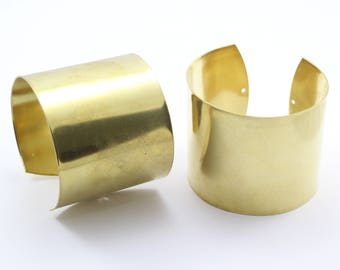1 Pcs Wide 40mm Handmade Raw Brass Cuff Bracelet Bangle, Handmade Cuff Bracelet Bangle, SRG2