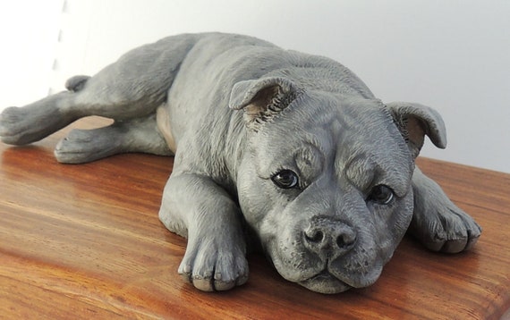 staffordshire bull terrier urn