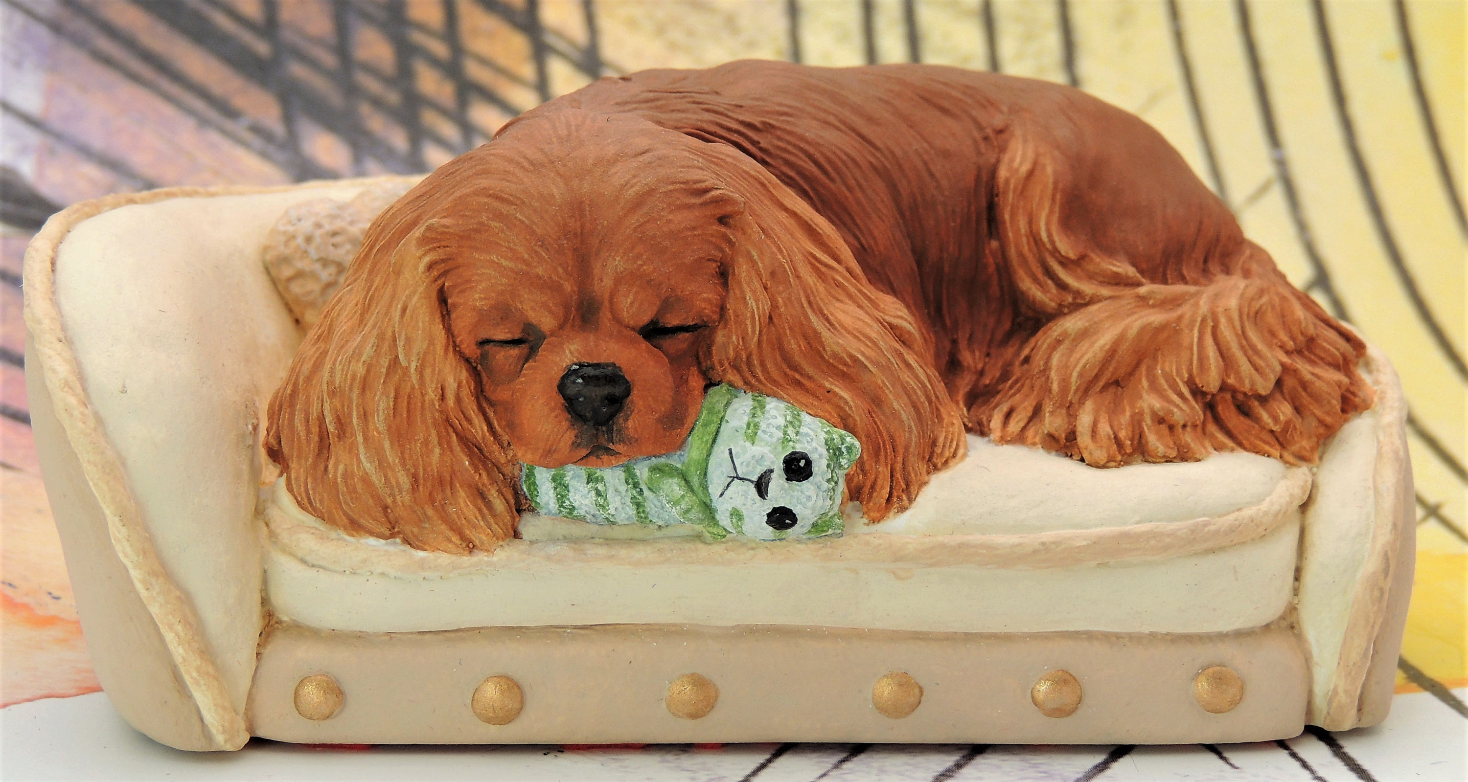 ruby cavalier king charles spaniel figurines