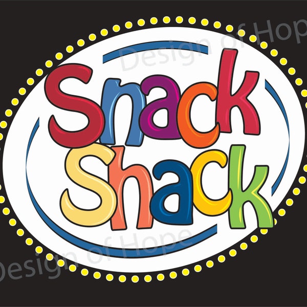 36x30 Snack Shack Printable Sign