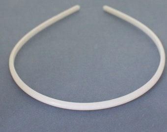Child Size 5mm White Plastic Headband Core, Pack of 12 Post Free for UK orders
