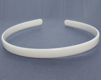 1cm HEADBAND CORE (Pack of 12) white plastic aliceband centre, hair band former for your own designs. Post Free for UK orders