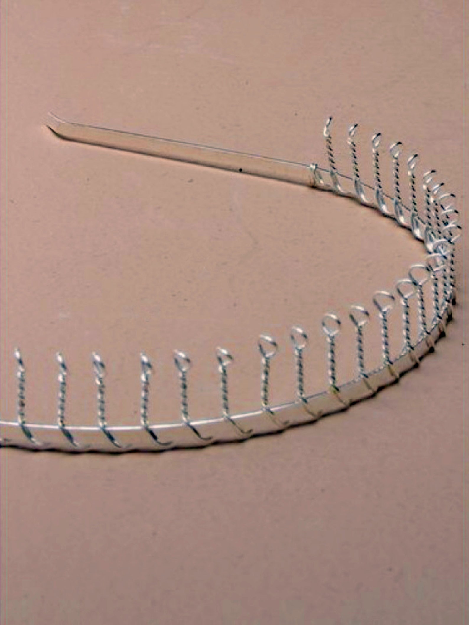 HEADBAND with WIRE COMB. metal headband with wire comb silver Etsy