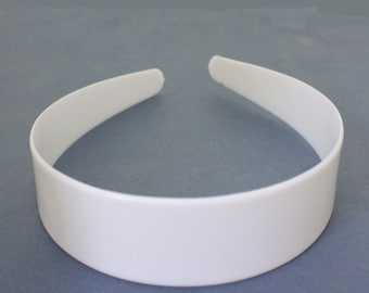 3.2cm HEADBAND CORE (Pack of 12) white plastic aliceband centre, hair band former for your own designs. Post Free for UK orders.