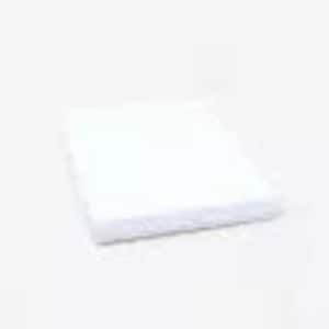 May include: White cotton bath towel, folded and lying flat on a white surface.