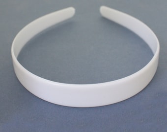 White Plastic 2cm Headband Core, DIY Supplies (Pack of 12) Post Free for UK orders