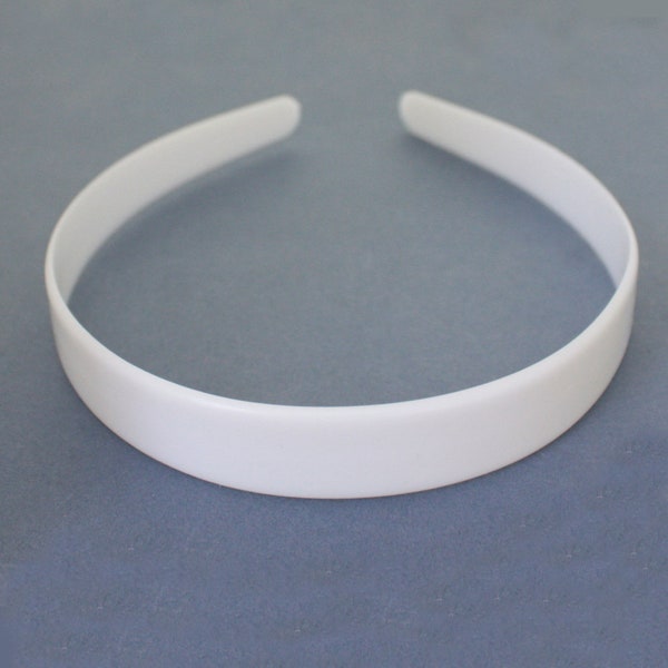 2cm HEADBAND CORE (Pack de 12) centre aliceband en plastique blanc, bande de cheveux ancienne pour vos propres conceptions. Postez gratuitement pour les commandes au Royaume-Uni.